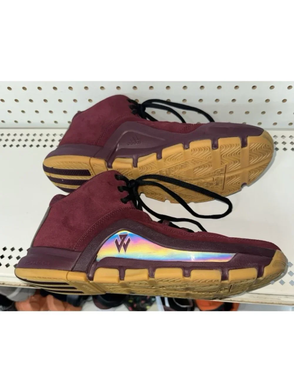 Adidas J Wall 2 Maroon Mens Suede Athletic Basketball Shoes Size 12 B39529